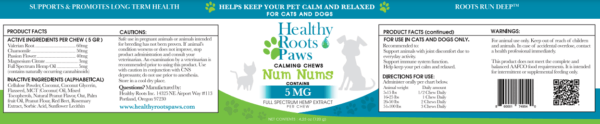 CBD Pet Calming Chews Num Nums 300mg