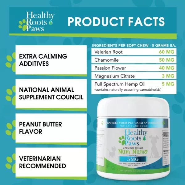 CBD Pet Calming Chews Num Nums 300mg