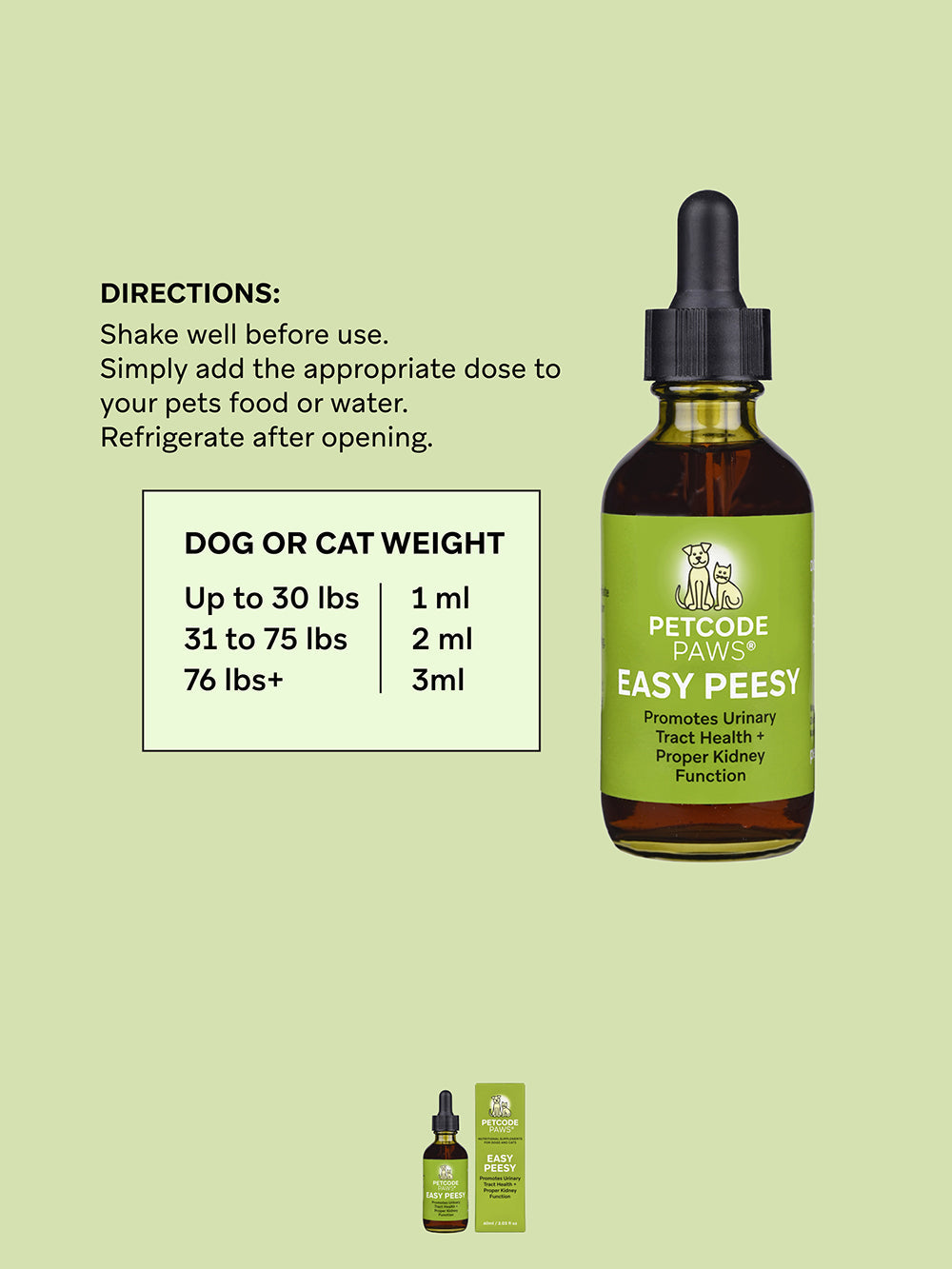 Easy Peesy Bladder, Kidney Nutritional Supplement for Dogs + Cats